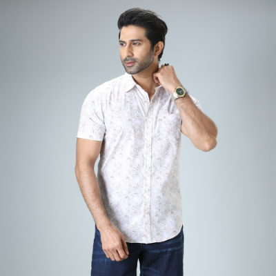 MENS SHORT SLEEVE CASUAL SHIRT - SLIM FIT