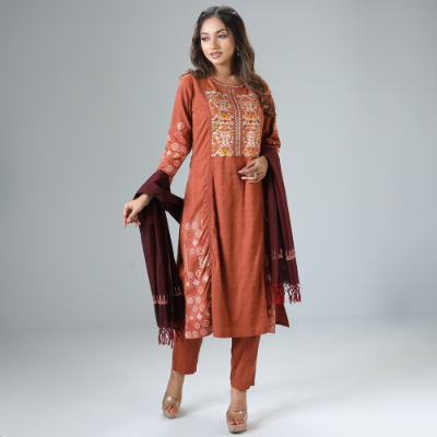 WOMENS ETHNIC 3PCS - REGULAR FIT