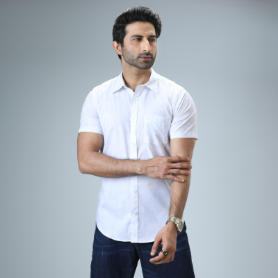 MENS SHORT SLEEVE CASUAL SHIRT - SLIM FIT