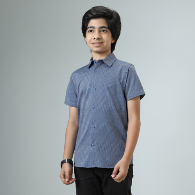BOYS SHORT SLEEVE CASUAL SHIRT - REGULAR FIT