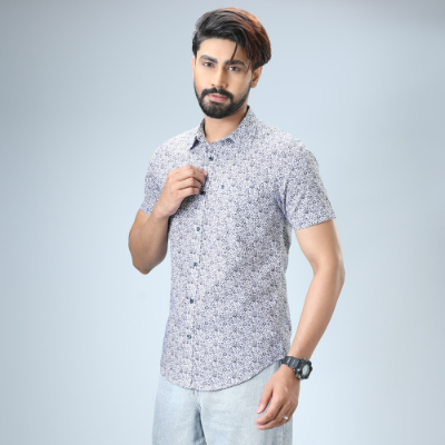 MENS SHORT SLEEVE CASUAL SHIRT - SLIM FIT