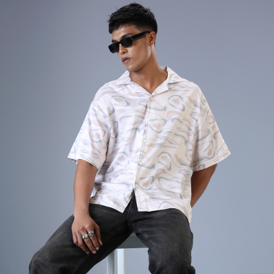 DHEU MEN'S CUBAN COLLAR SHIRT - BOXY FIT