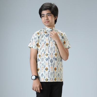 BOYS SHORT SLEEVE CASUAL SHIRT