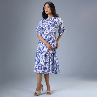 DHEU WESTERN MIDI DRESS
