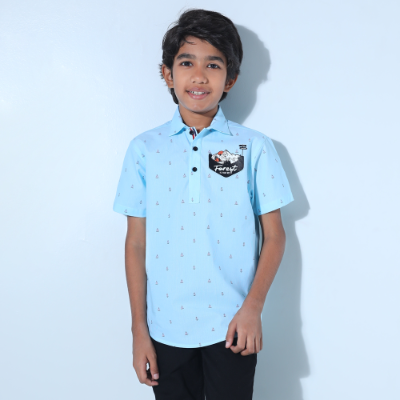BOYS SHORT SLEEVE CASUAL SHIRT