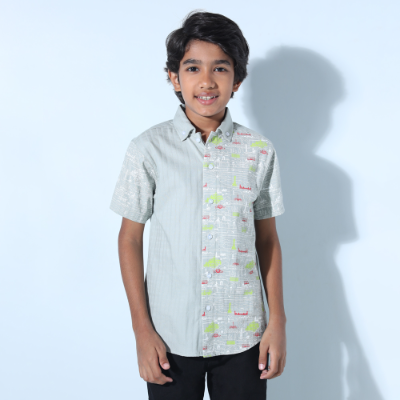 BOYS SHORT SLEEVE CASUAL SHIRT