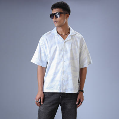 DHEU MEN'S CUBAN COLLAR SHIRT - BOXY FIT