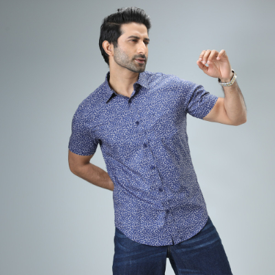 MENS SHORT SLEEVE CASUAL SHIRT - SLIM FIT